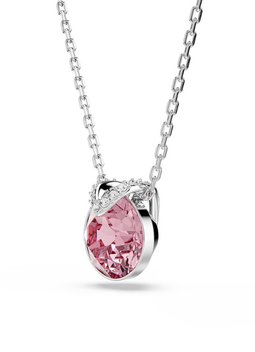 Swarovski Bella ketting met kristal - detail 3 zilver