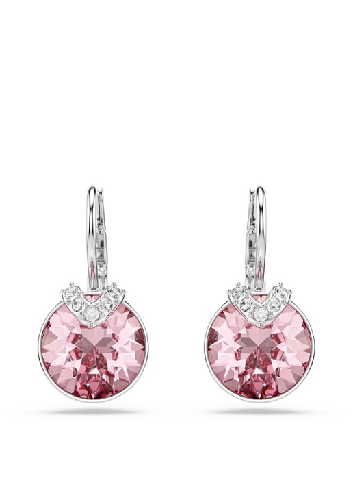 Swarovski Bella oorhangers met kristal - detail 2 zilver