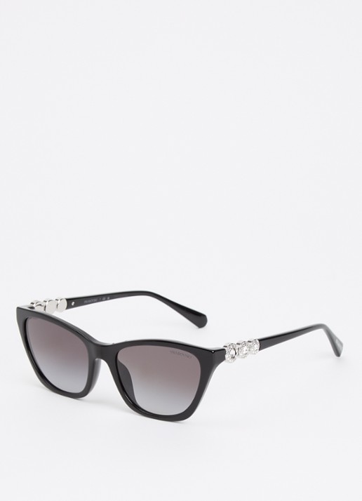 Swarovski Cat Eye zonnebril SK6068U - voorkant 4 zwart