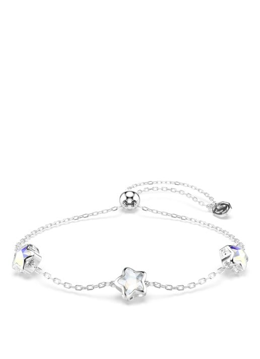 Swarovski Chroma armband met kristal - voorkant 4 zilver