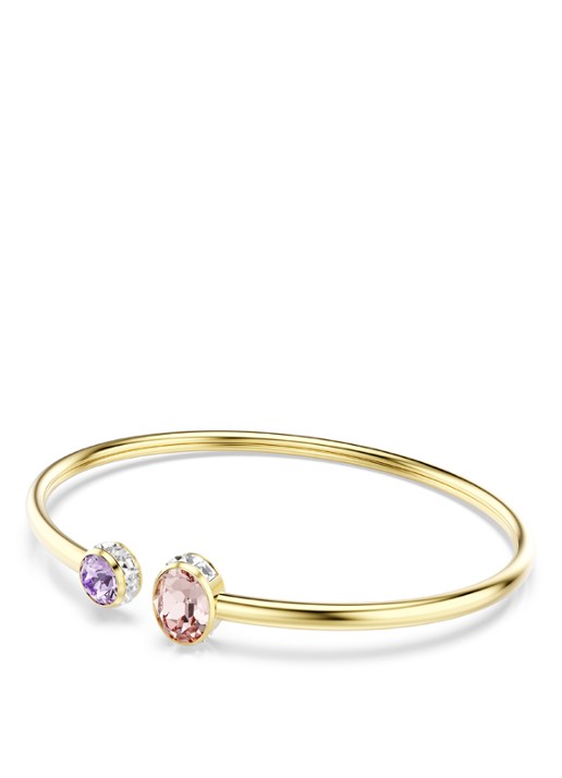 Swarovski Chroma bangle met kristal  - detail goud