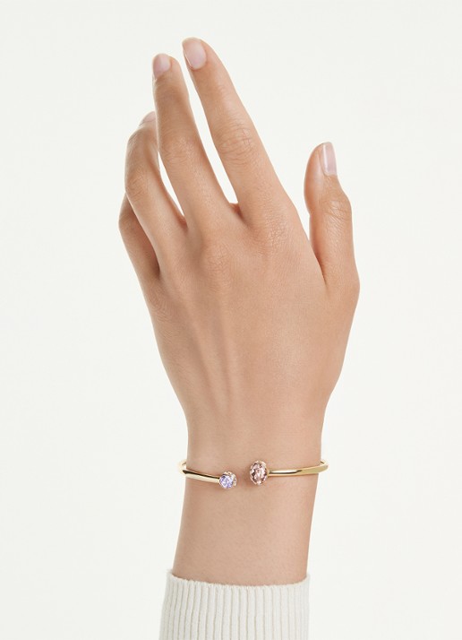 Swarovski Chroma bangle met kristal  - detail 5 goud