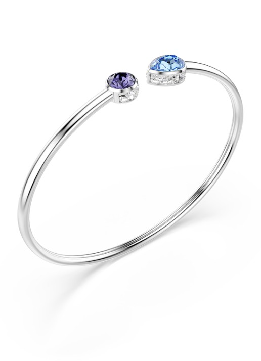 Swarovski Chroma bangle met kristal - detail 2 zilver