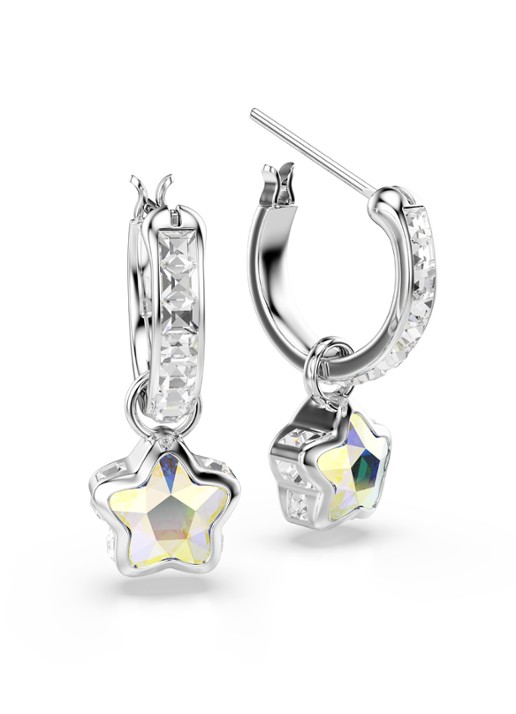 Swarovski Chroma oorhangers met kristal - detail 2 zilver