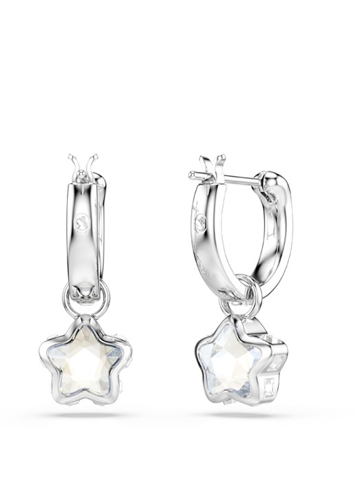 Swarovski Chroma oorhangers met kristal - detail 3 zilver