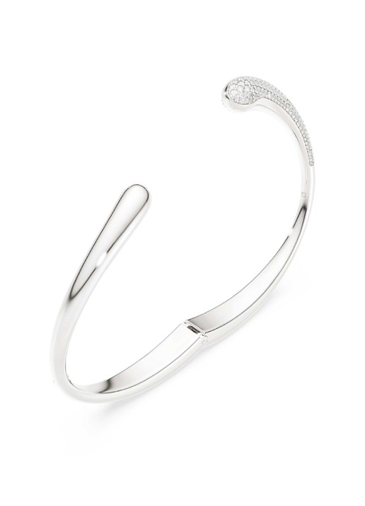 Swarovski Classica bangle met kristal - detail 2 zilver