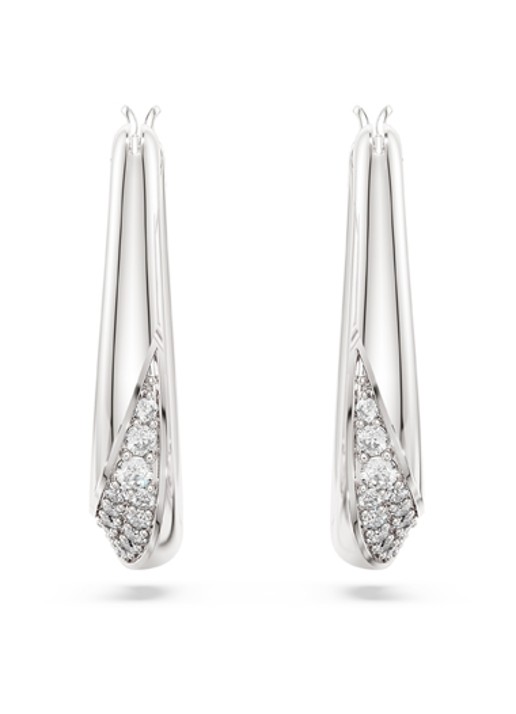 Swarovski Classica oorhangers met kristal - detail zilver