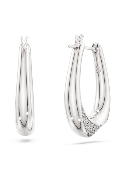 Swarovski Classica oorhangers met kristal - detail 3 zilver