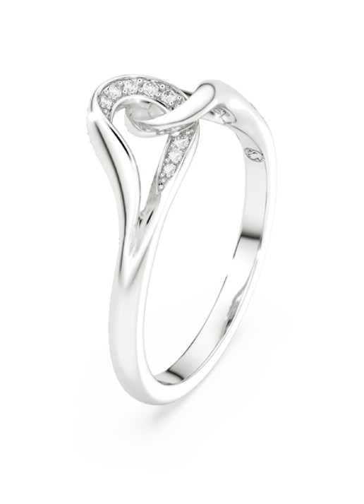 Swarovski Classica ring met kristal 52 - detail 2 zilver