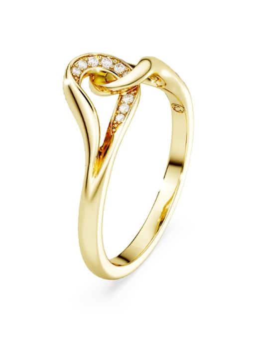 Swarovski Classica ring verguld 52 - detail goud