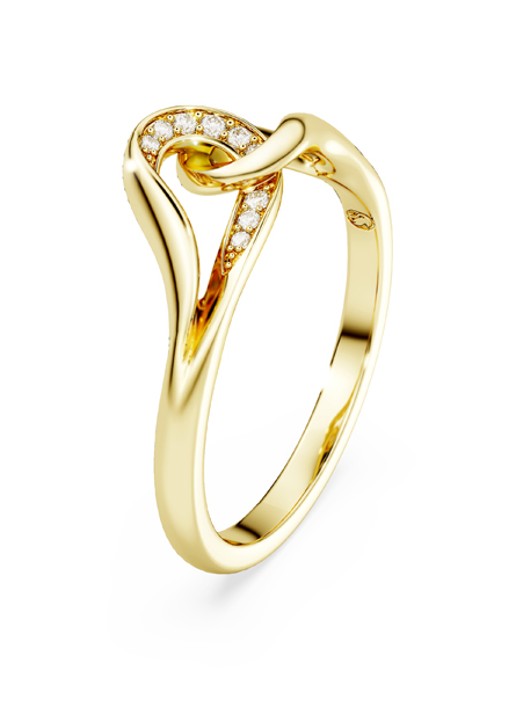 Swarovski Classica ring verguld 55 - detail goud