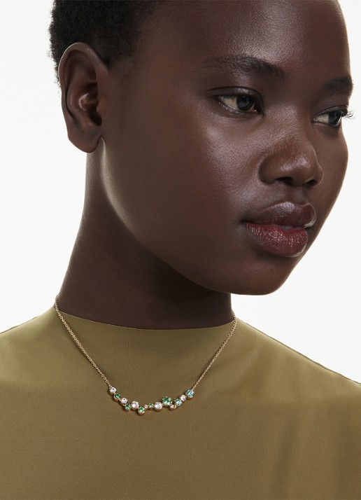 Swarovski Constella ketting met zirkonia - voorkant 6 goud