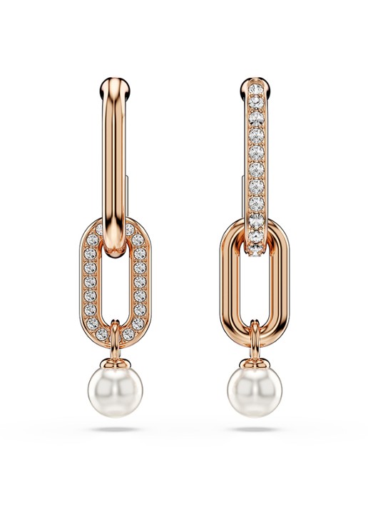 Swarovski Constella oorhanger met kristal - detail 3 roségoud