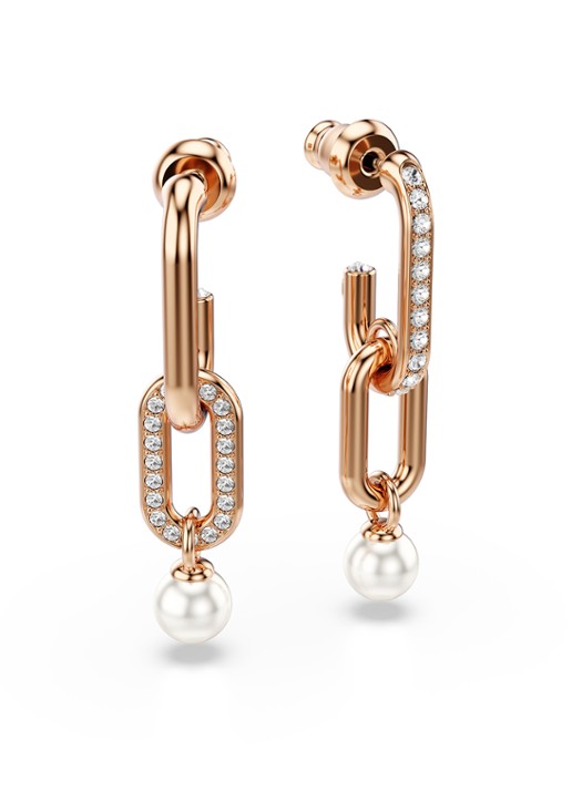 Swarovski Constella oorhanger met kristal - detail 4 roségoud