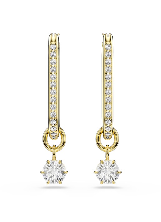 Swarovski Constella oorhangers met zirkonia - detail goud