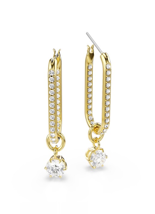 Swarovski Constella oorhangers met zirkonia - detail 2 goud