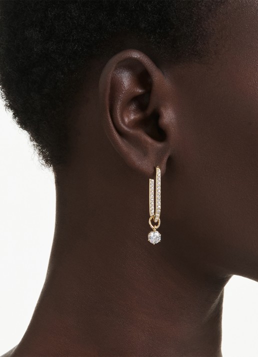 Swarovski Constella oorhangers met zirkonia - voorkant 5 goud