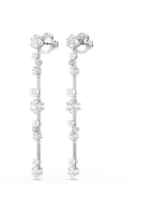 Swarovski Constella oorstekers met kristal - detail 2 zilver