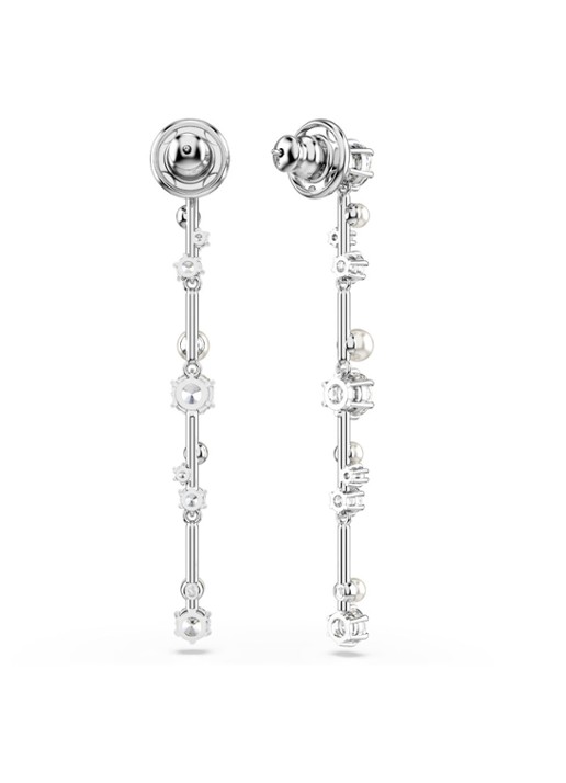 Swarovski Constella oorstekers met kristal - detail 3 zilver