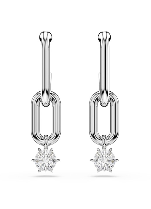 Swarovski Constella oorstekers met zirkonia - detail 3 zilver