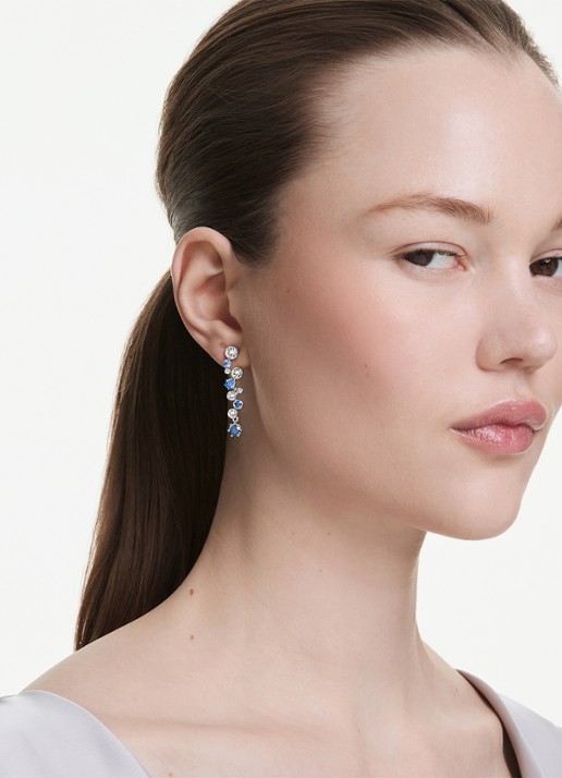 Swarovski Constella oorstekers met zirkonia - voorkant 5 zilver