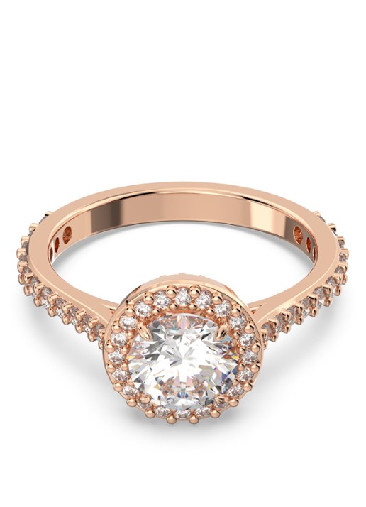 Swarovski Constella ring met kristal 55 - voorkant 2 roségoud