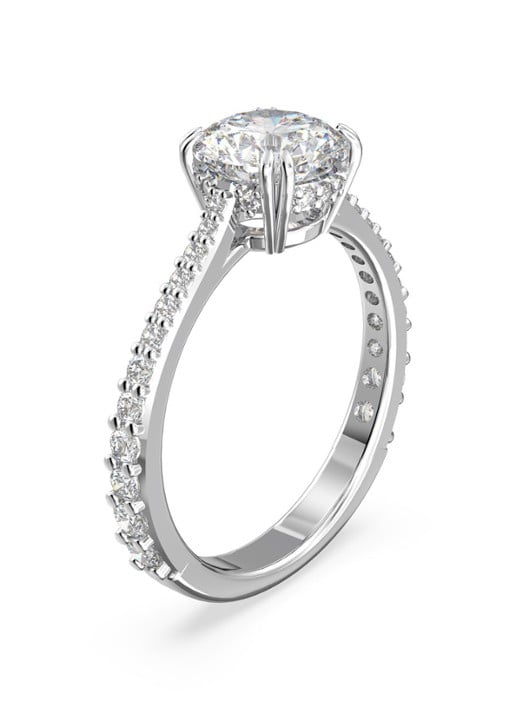 Swarovski Constella ring met kristal - detail zilver