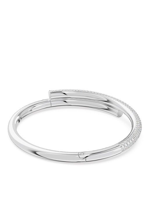 Swarovski Dextera bangle met kristal M - detail 4 zilver