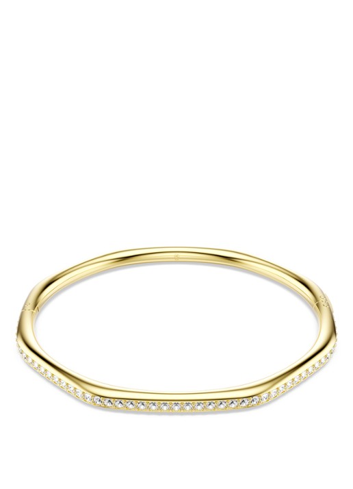 Swarovski Dextera bangle met kristal M - voorkant goud