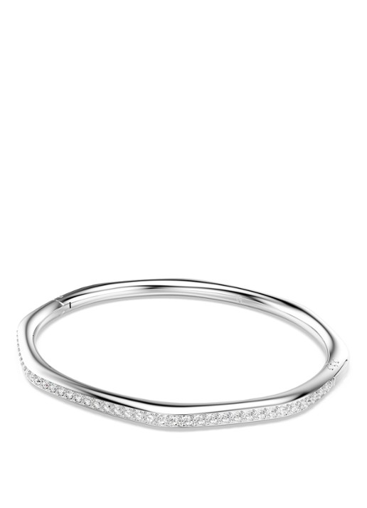 Swarovski Dextera bangle met kristal M - detail 3 zilver