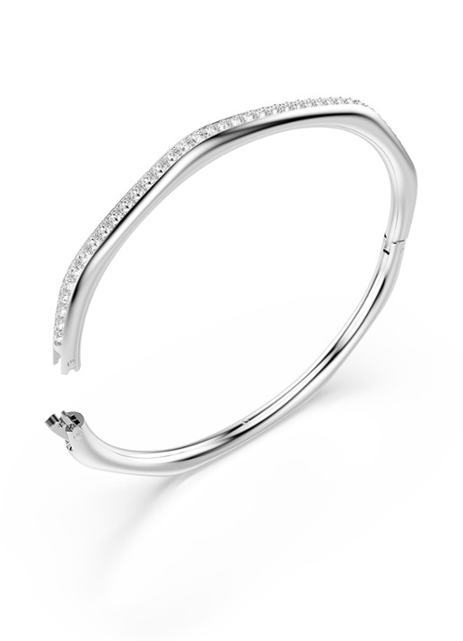 Swarovski Dextera bangle met kristal S - detail 3 zilver