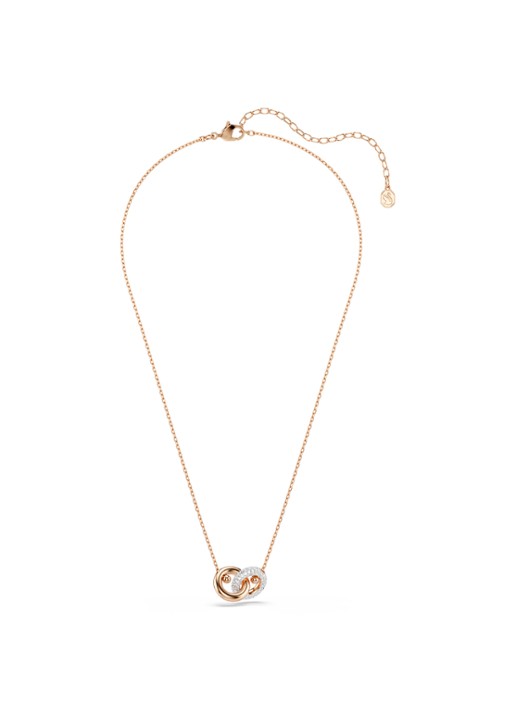 Swarovski Dextera ketting met kristal - detail 2 roségoud