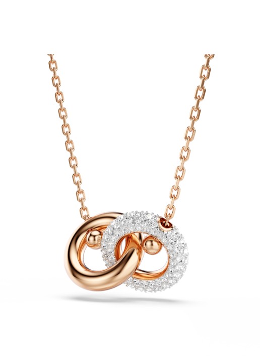 Swarovski Dextera ketting met kristal - detail 3 roségoud