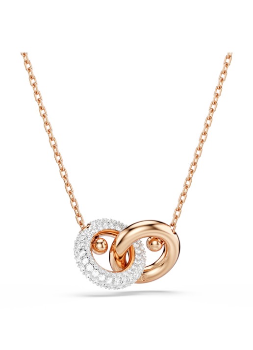 Swarovski Dextera ketting met kristal - detail 5 roségoud