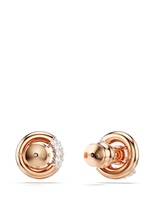 Swarovski Dextera oorknopjes met kristal - detail 3 roségoud