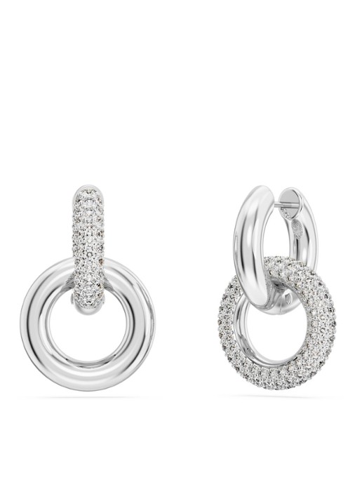 Swarovski Dextera oorringen met kristal - detail 4 zilver