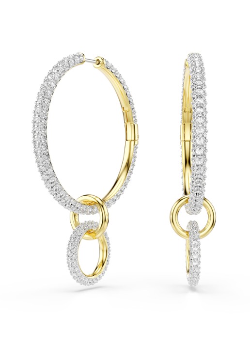 Swarovski Dextera oorringen verguld