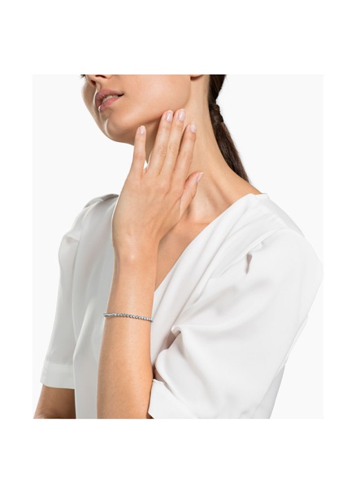Swarovski Emily armband met kristal - voorkant 2 zilver