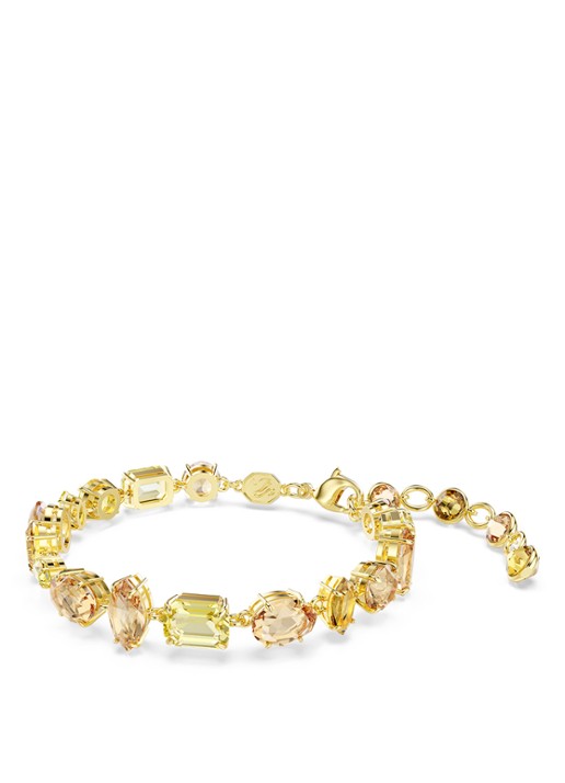 Swarovski Gema armband met kristal M - detail goud