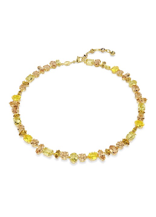 Swarovski Gema ketting met kristal - voorkant 5 goud