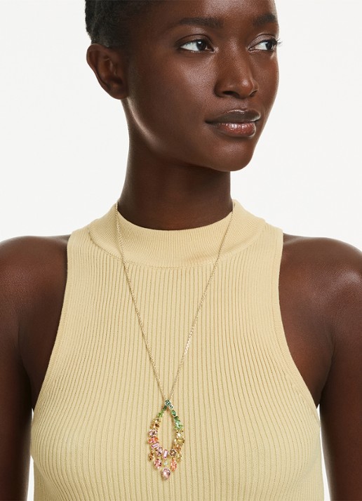 Swarovski Gema ketting verguld - detail 5 goud