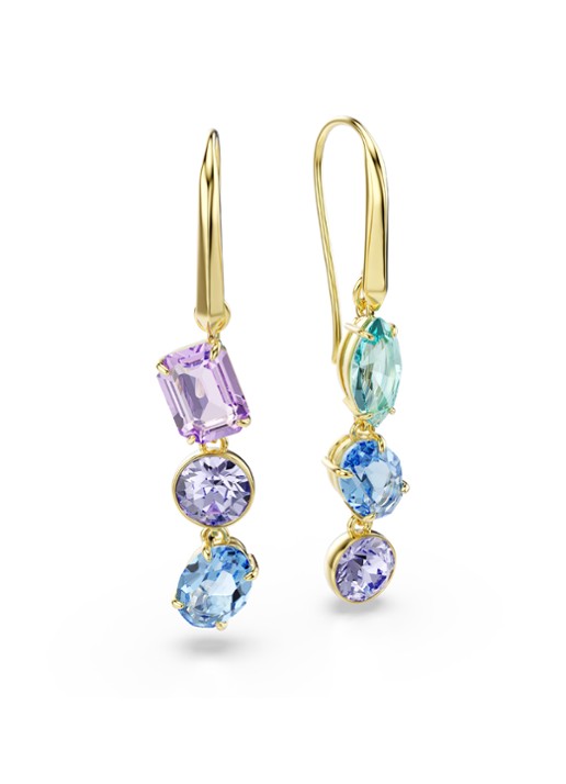 Swarovski Gema oorhangers verguld  - detail 3 goud