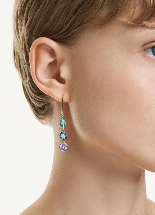 Swarovski Gema oorhangers verguld  - detail 5 goud
