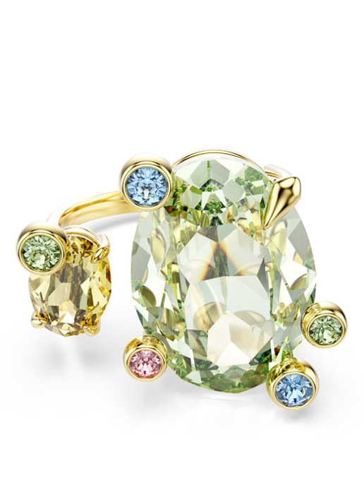 Swarovski Gema ring verguld 55 - voorkant goud