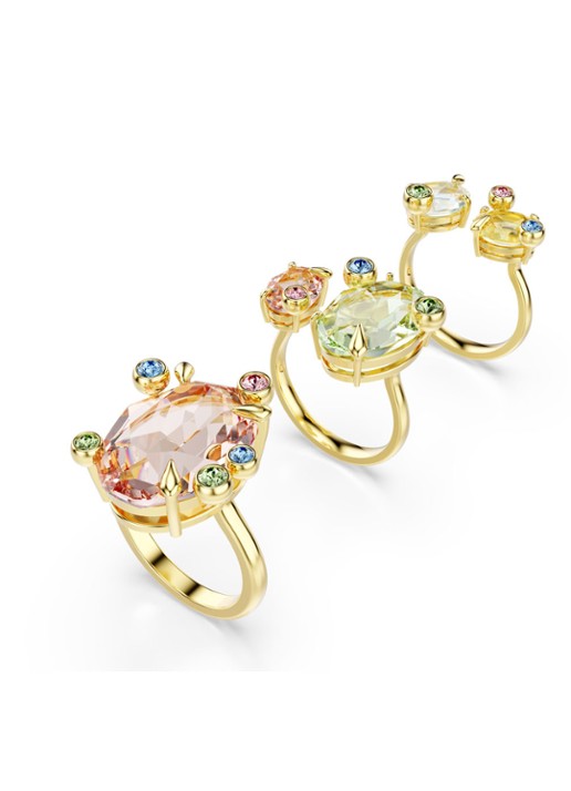Swarovski Gema ring verguld 58 - voorkant 6 goud