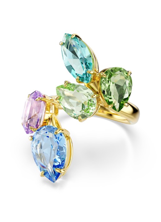 Swarovski Gema ring verguld 60 - voorkant 4 goud