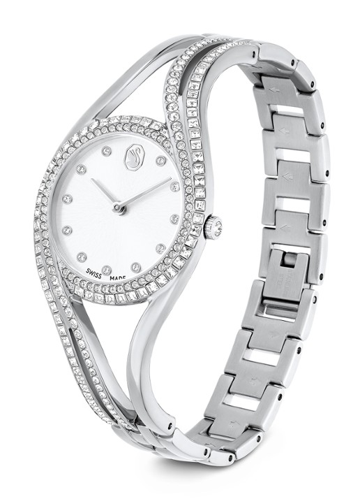 Swarovski Hyperbola bangle horloge 5689432 - detail zilver