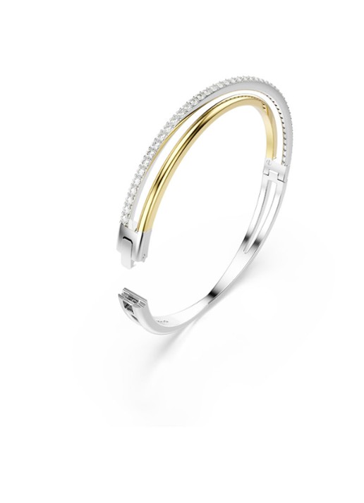 Swarovski Hyperbola bangle met zirkonia M - detail 3 zilver