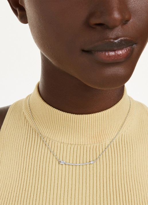 Swarovski Idyllia ketting met kristal - detail 5 zilver
