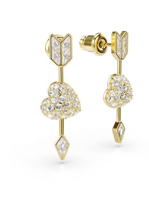 Swarovski Idyllia OORSTEKERS ARROW WHI/GOS - detail 3 goud